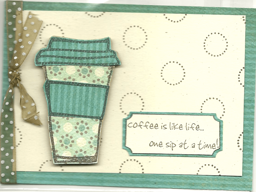 G316 KB's Cappuccino Cup Lg, C195, D168 Dots Circle