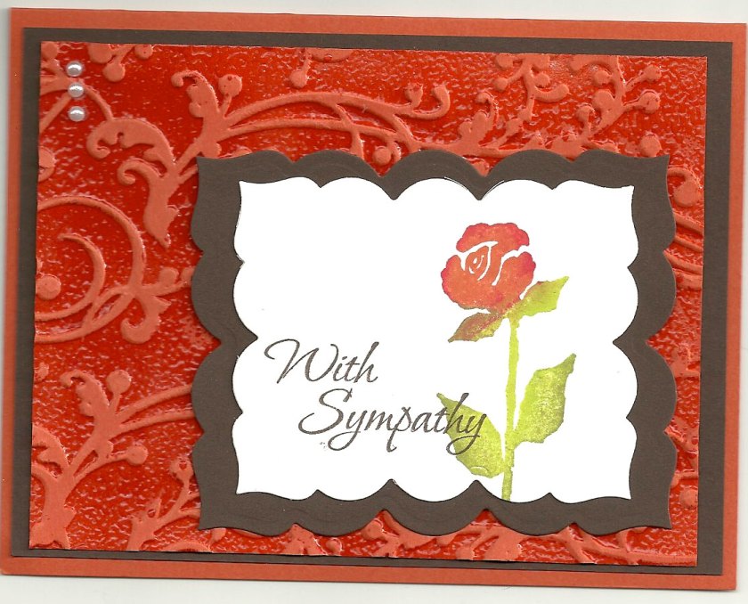 D161 With Sympathy Stacked, G51 Rose Lg